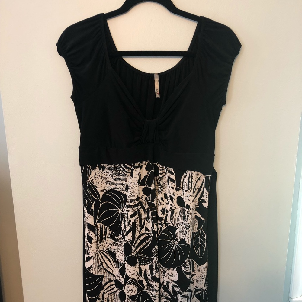 Black and white floral dress